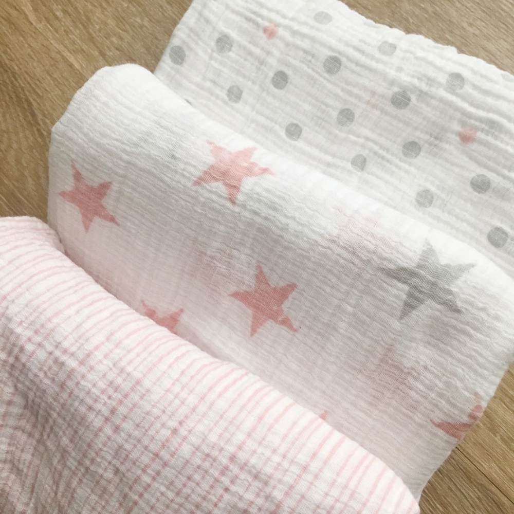 Baby Muslin Swaddle Receiving Blanket